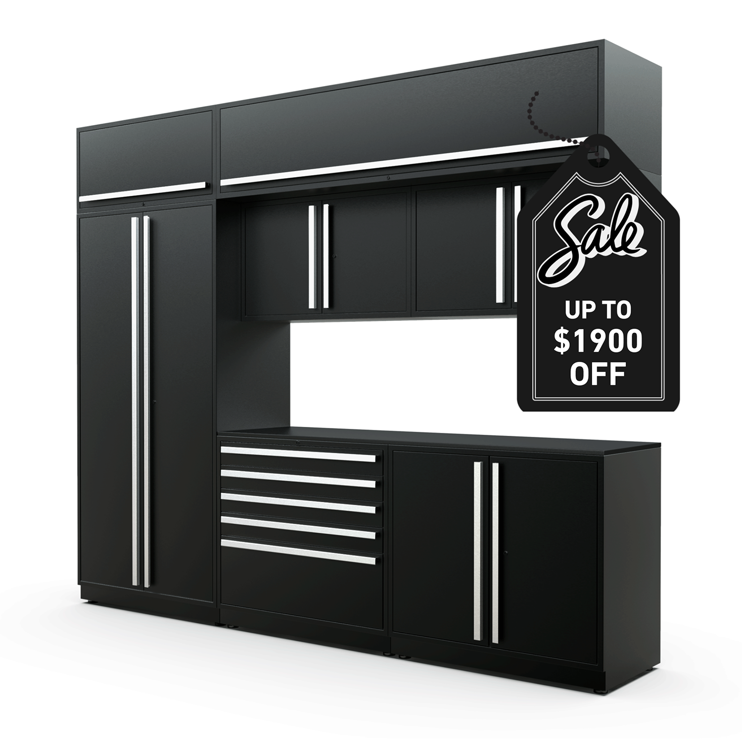 North American FusionPlus Garage Cabinets 10 ft set MAX + Overheads