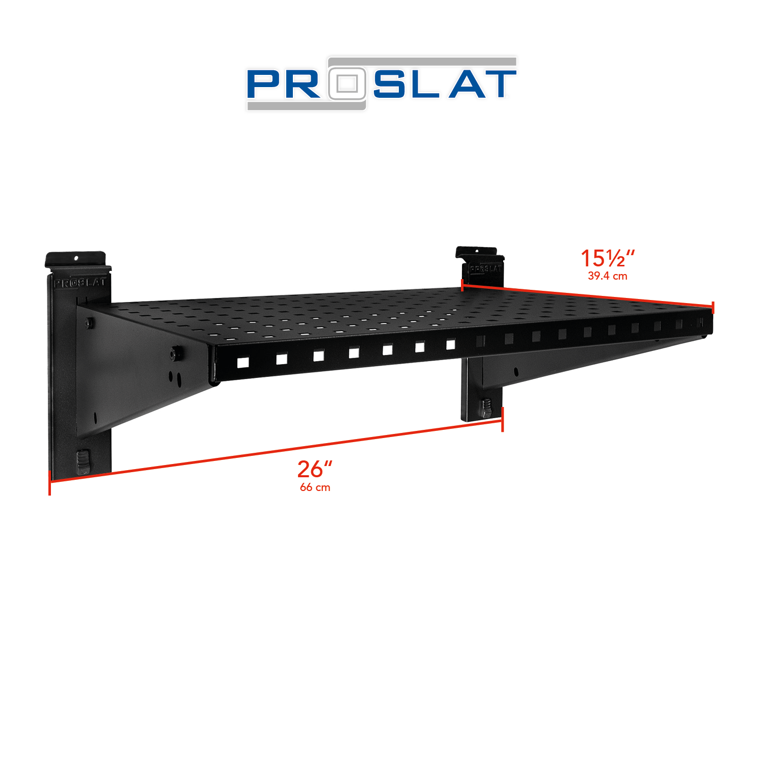 STEALTH 24 in. Heavy Duty Metal Shelf with Tool Holders