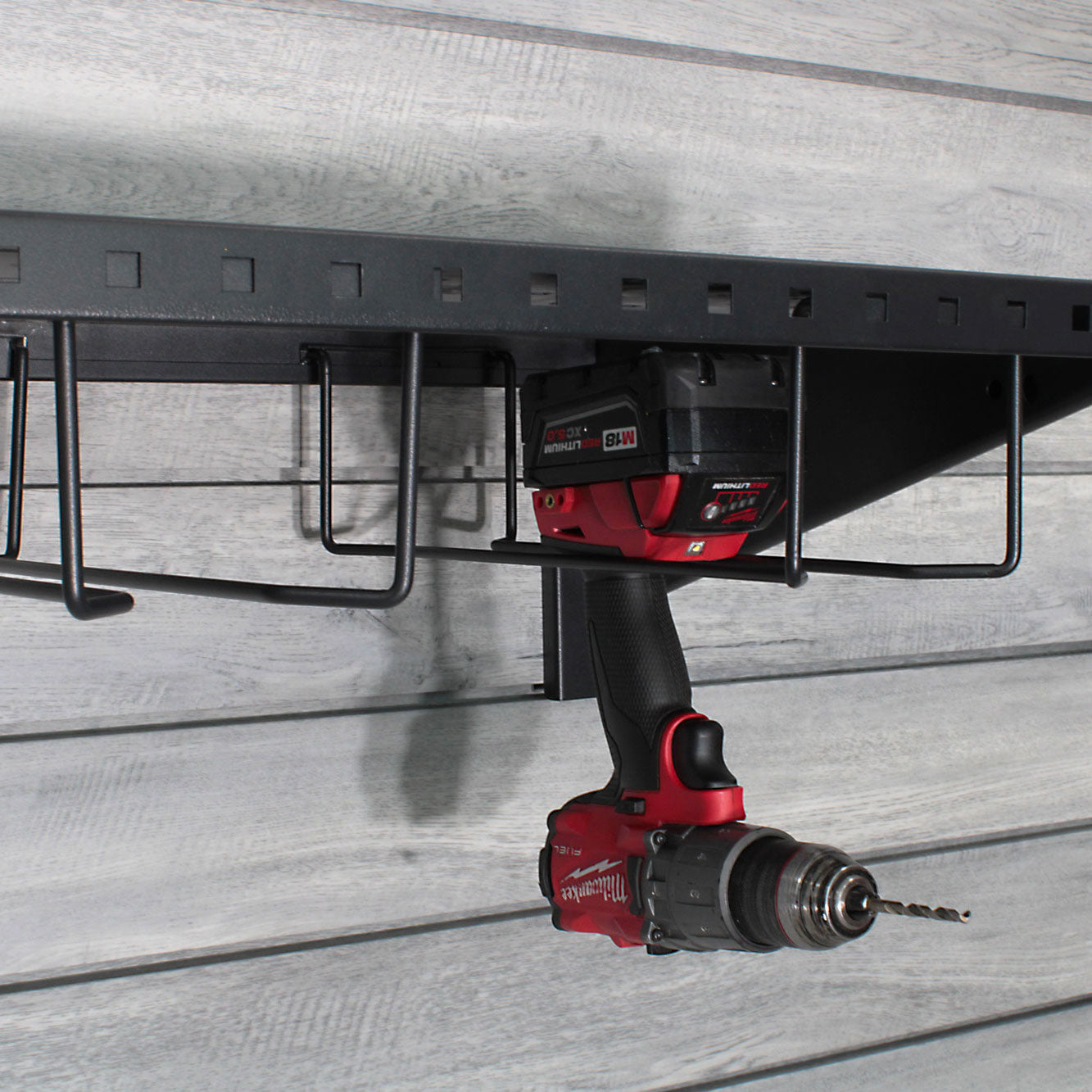 STEALTH 24 in. Heavy Duty Metal Shelf with Tool Holders