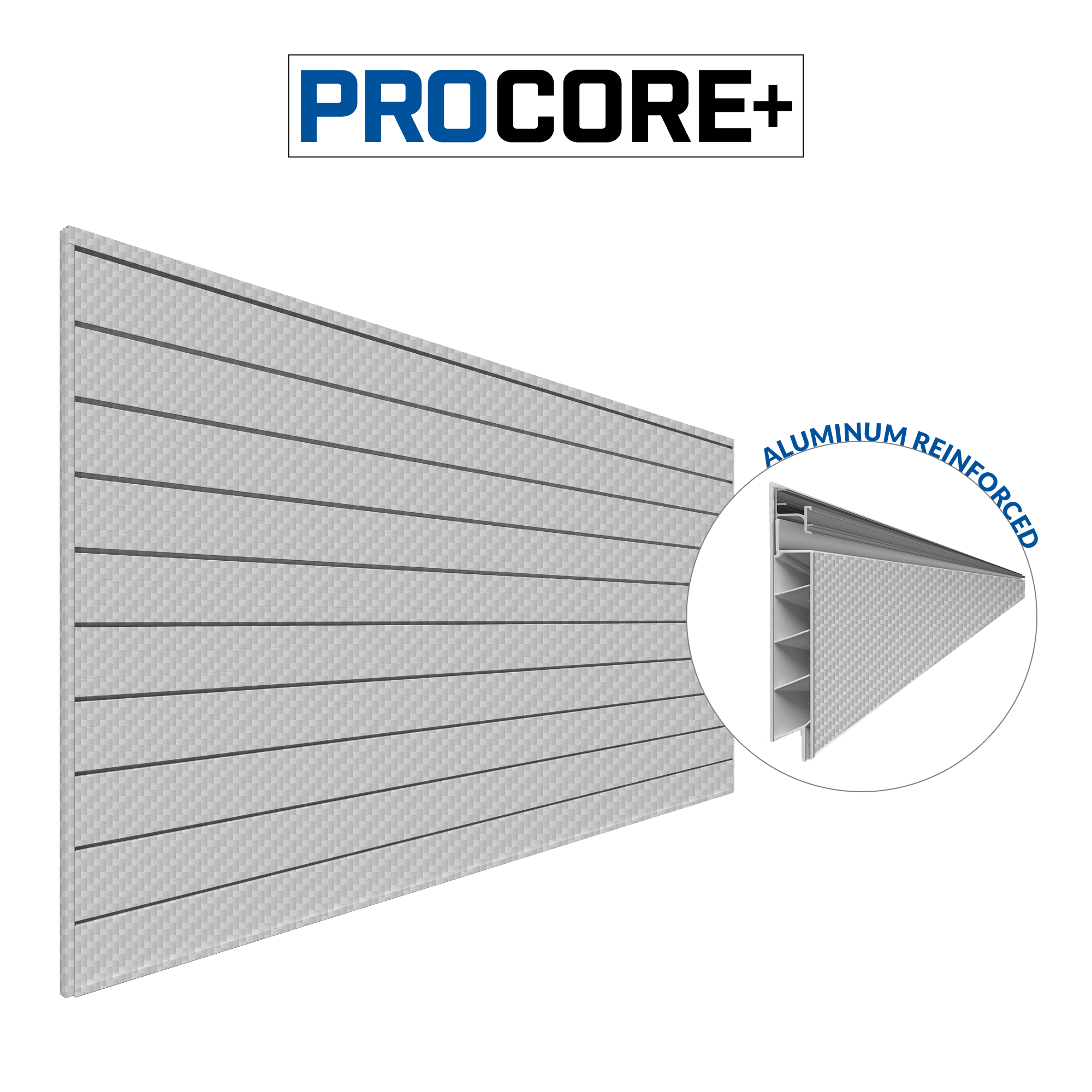 4 ft. x 8 ft. PROCORE PLUS PVC Slatwall – 4 Pack 128 sq ft