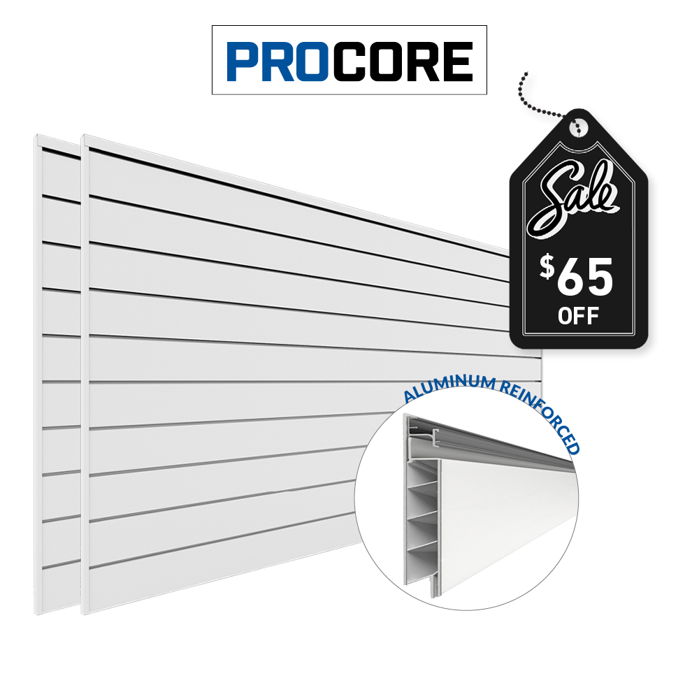4 ft. x 8 ft. PROCORE PVC Slatwall – 2 Pack 64 sq ft