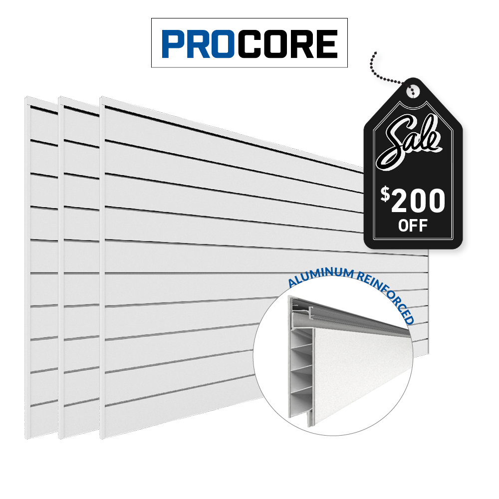 4 ft. x 8 ft. PROCORE Slatwall – 3 Pack 96 sq ft