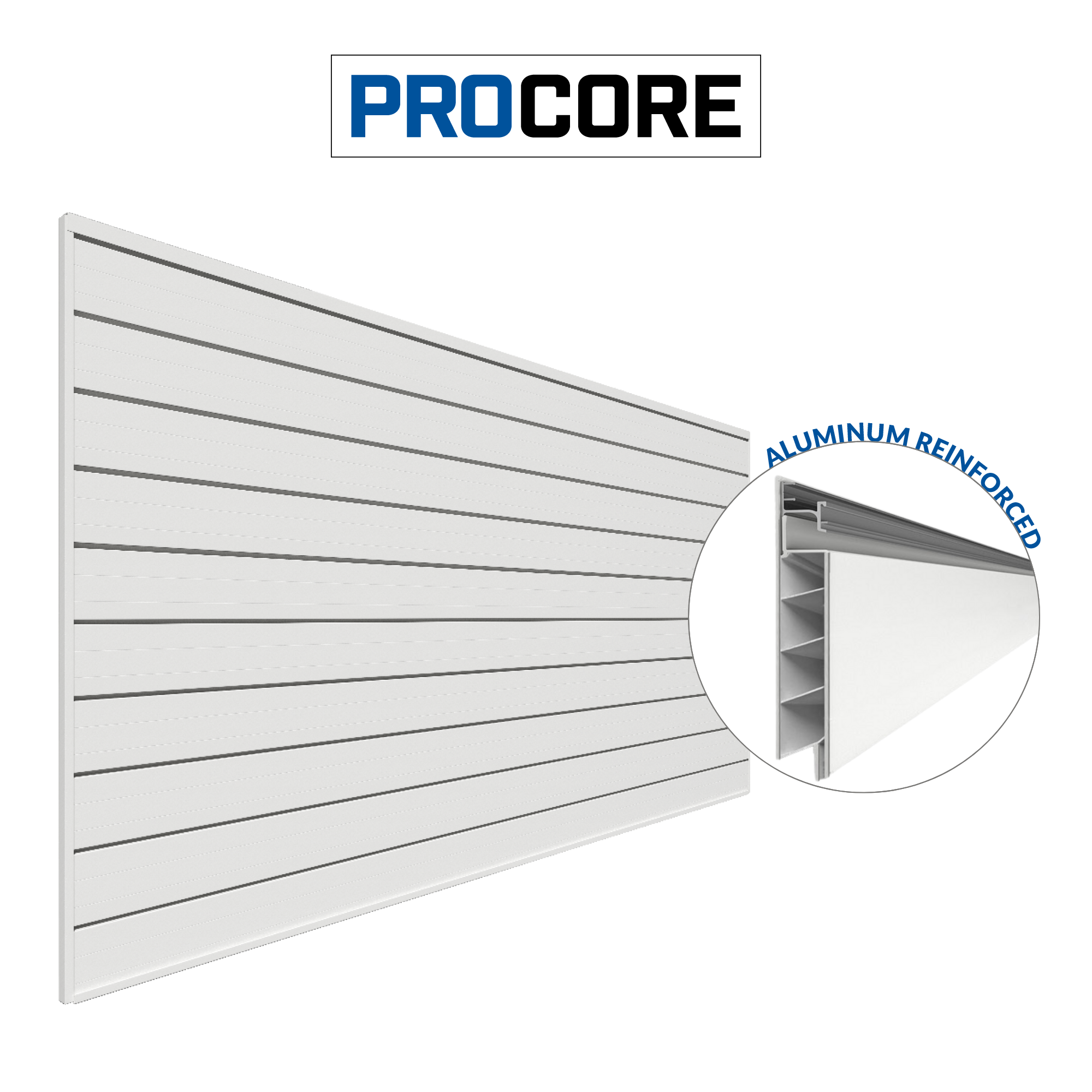 4 x 8ft. PROCORE PVC Slatwall