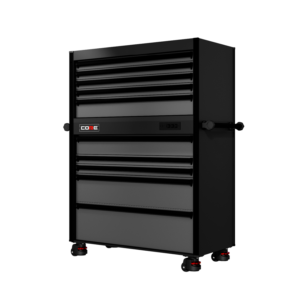 44 Series - 10 Drawers - Black Handles - Foot Casters