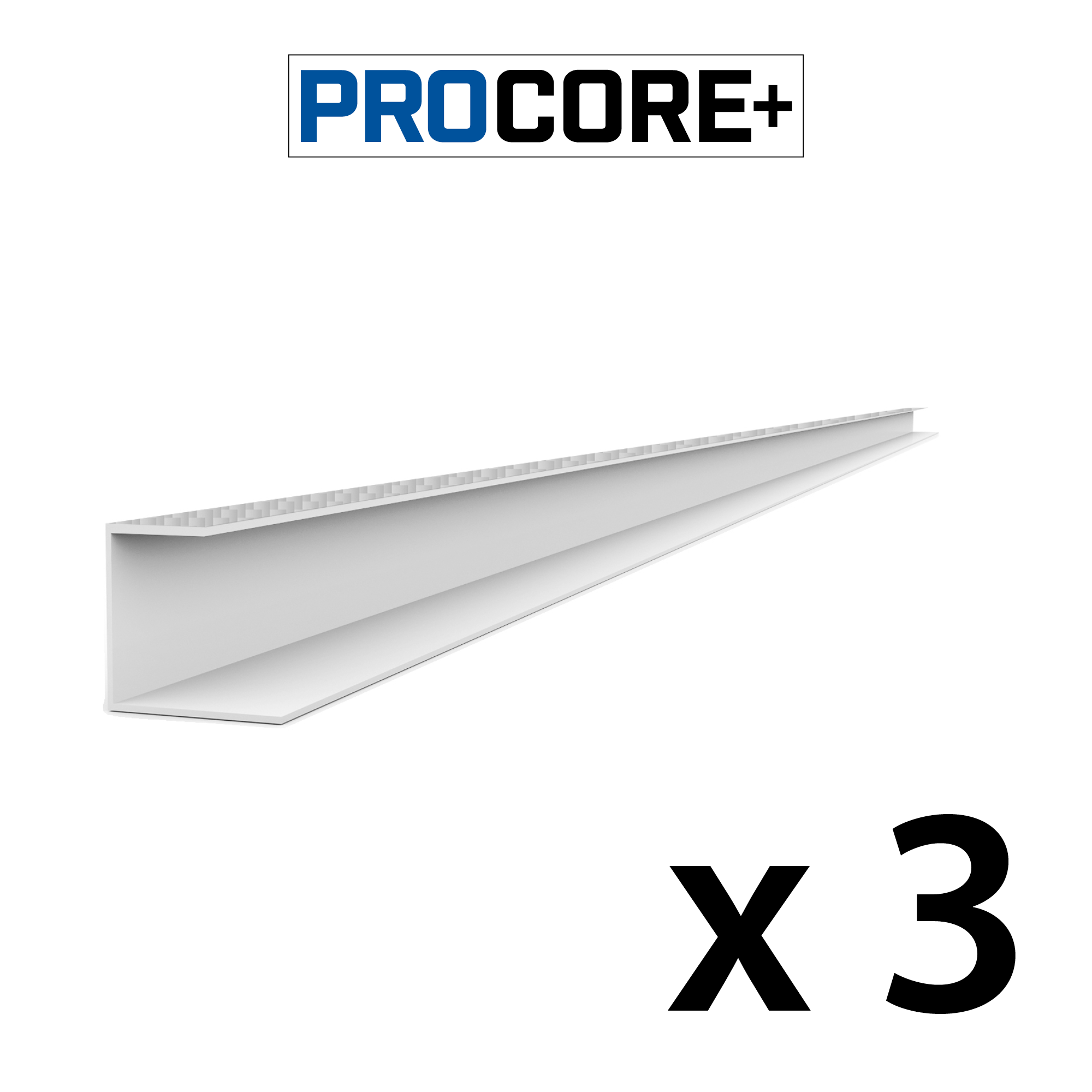 8 ft. PROCORE+ Silver carbon fiber PVC Side Trim Pack
