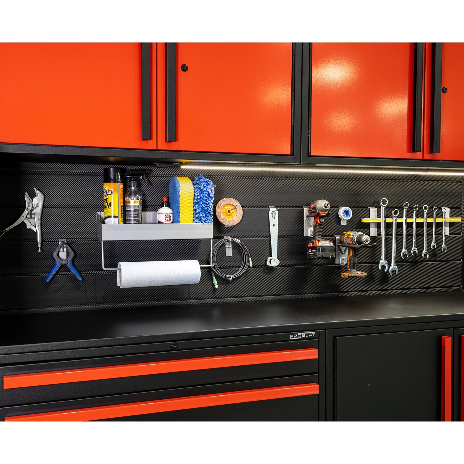 Fusion 60 inch ProCore Plus slatwall backsplash