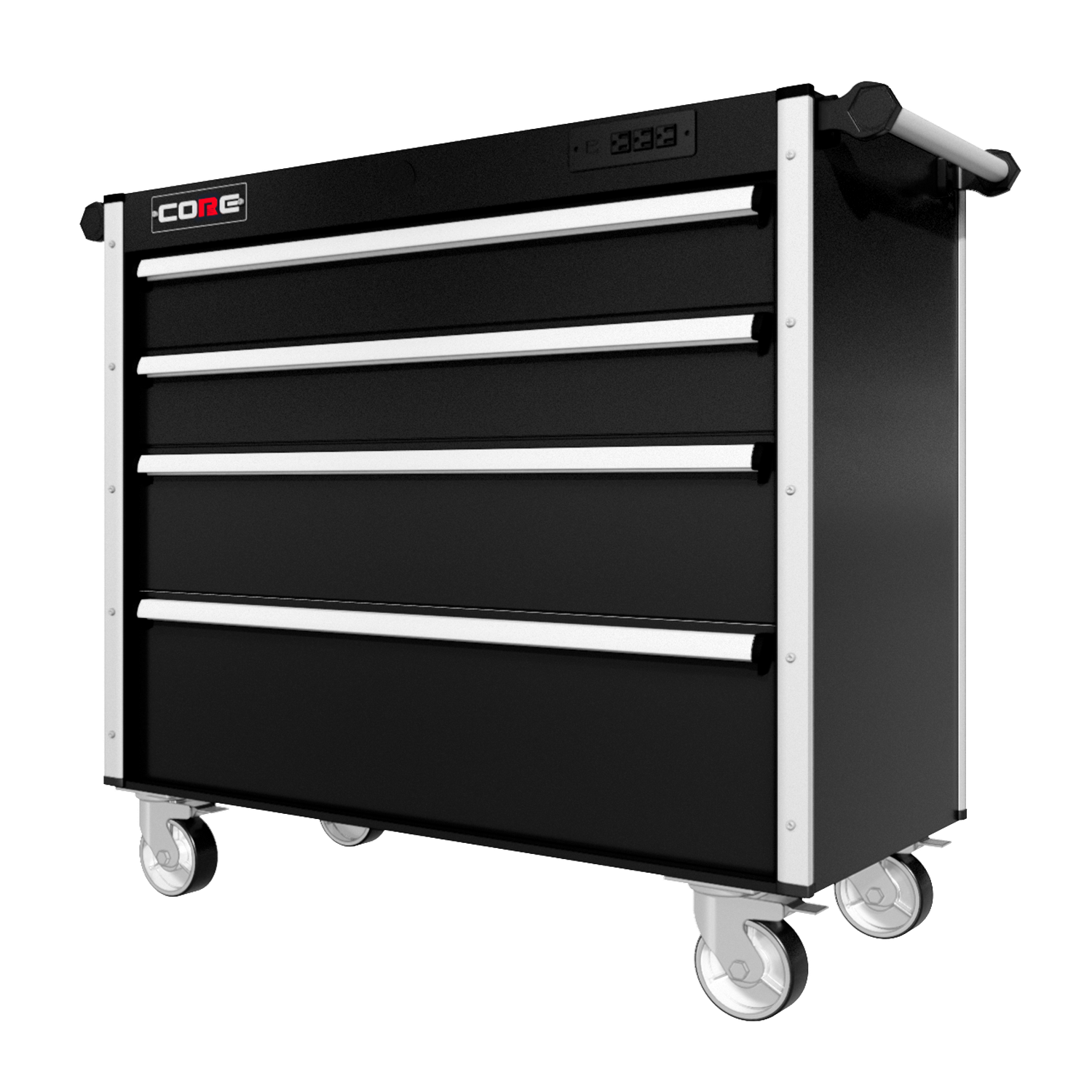 44 Series - 5 Drawers - Silver Handles - Traditional Casters