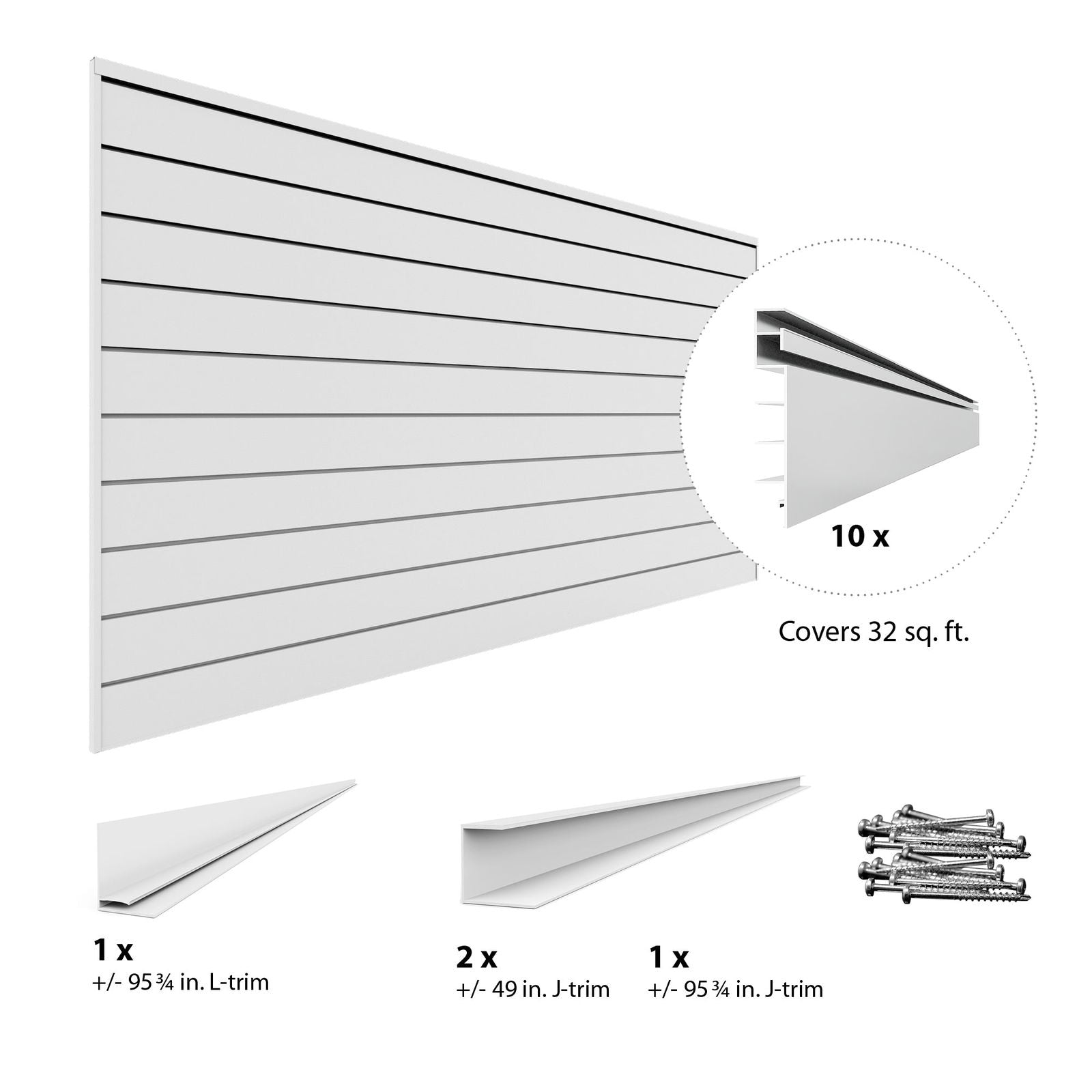 4 x 8 ft. PVC Slatwall - Proslat US