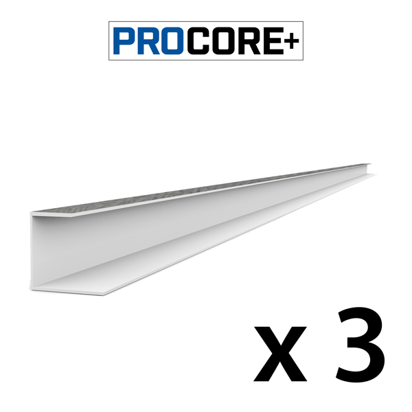 8 ft. PROCORE+ Gray Wood PVC Side Trim Pack