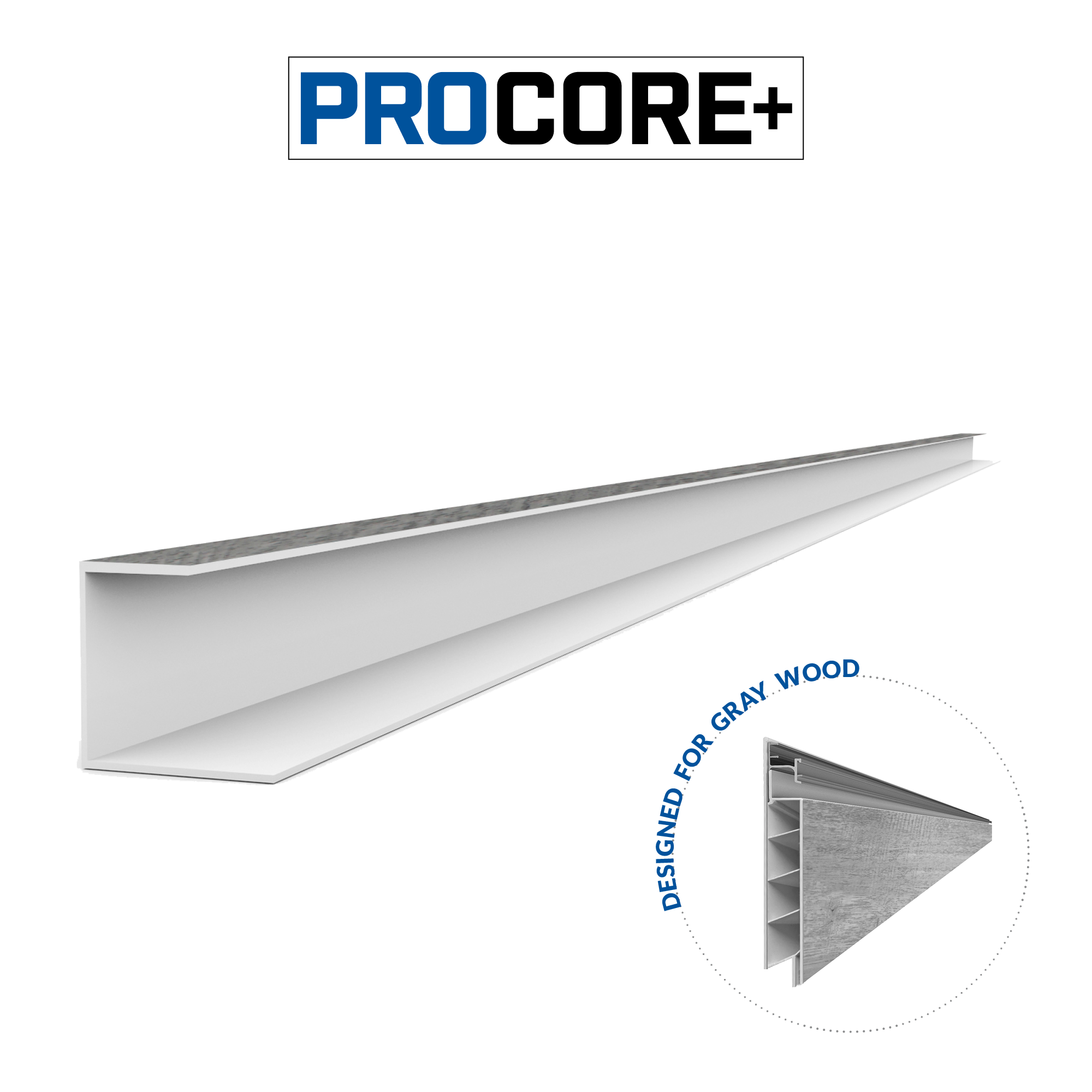 8 ft. PROCORE PLUS PVC J Trim Pack