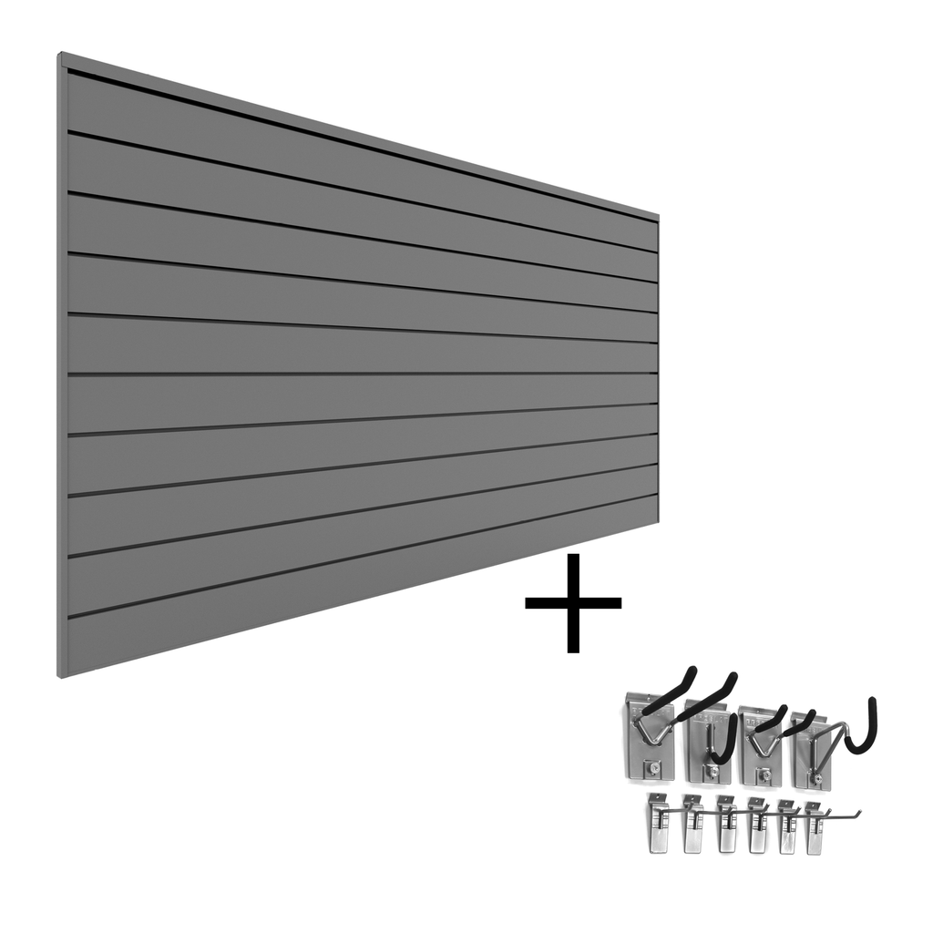 Proslat 8' x 4' PVC Slatwall AND 10 FREE hooks Proslat US