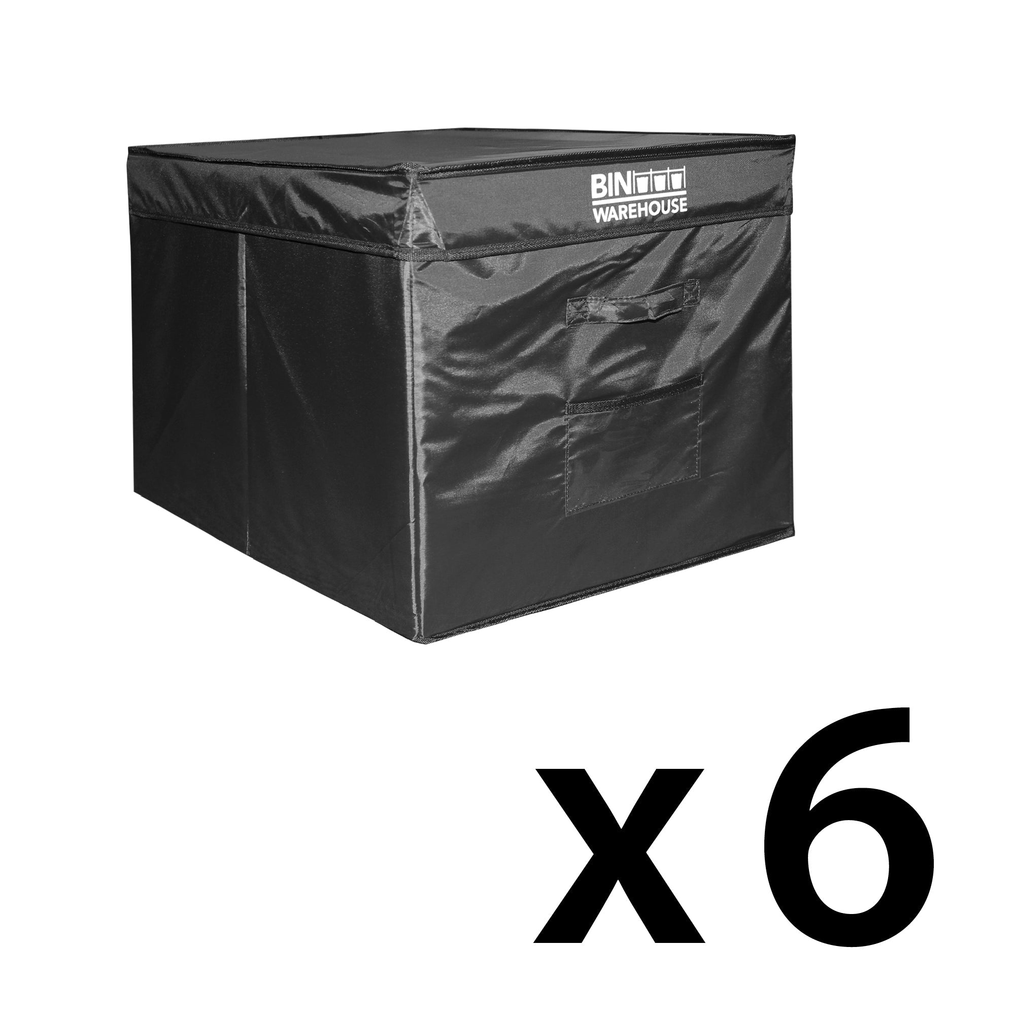 Fold-A-Tote Cabinet Storage Totes, 9-Gallon 6-Pack