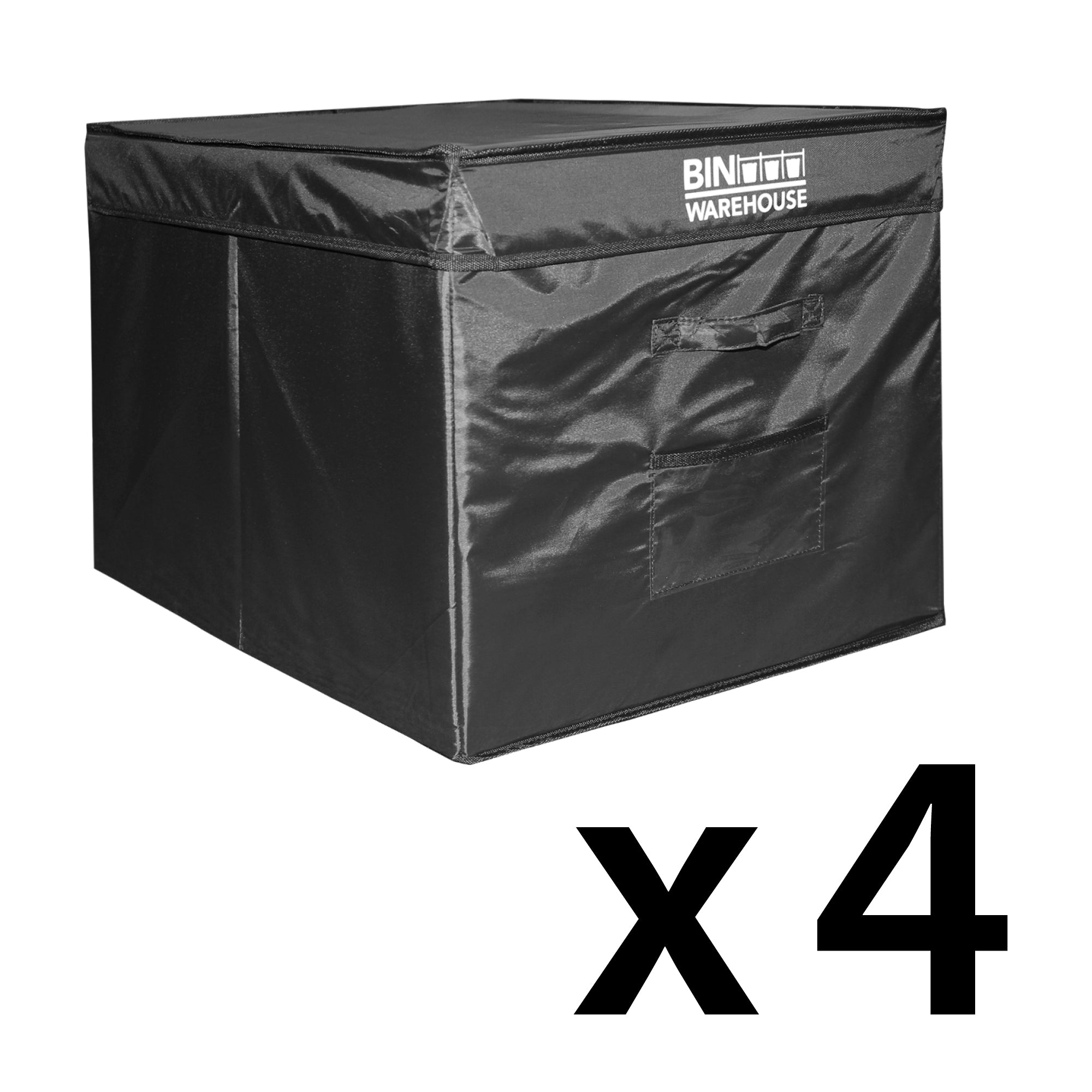 Bin Warehouse – Fold-A-Tote Black – 32 Gallon 4 Pack