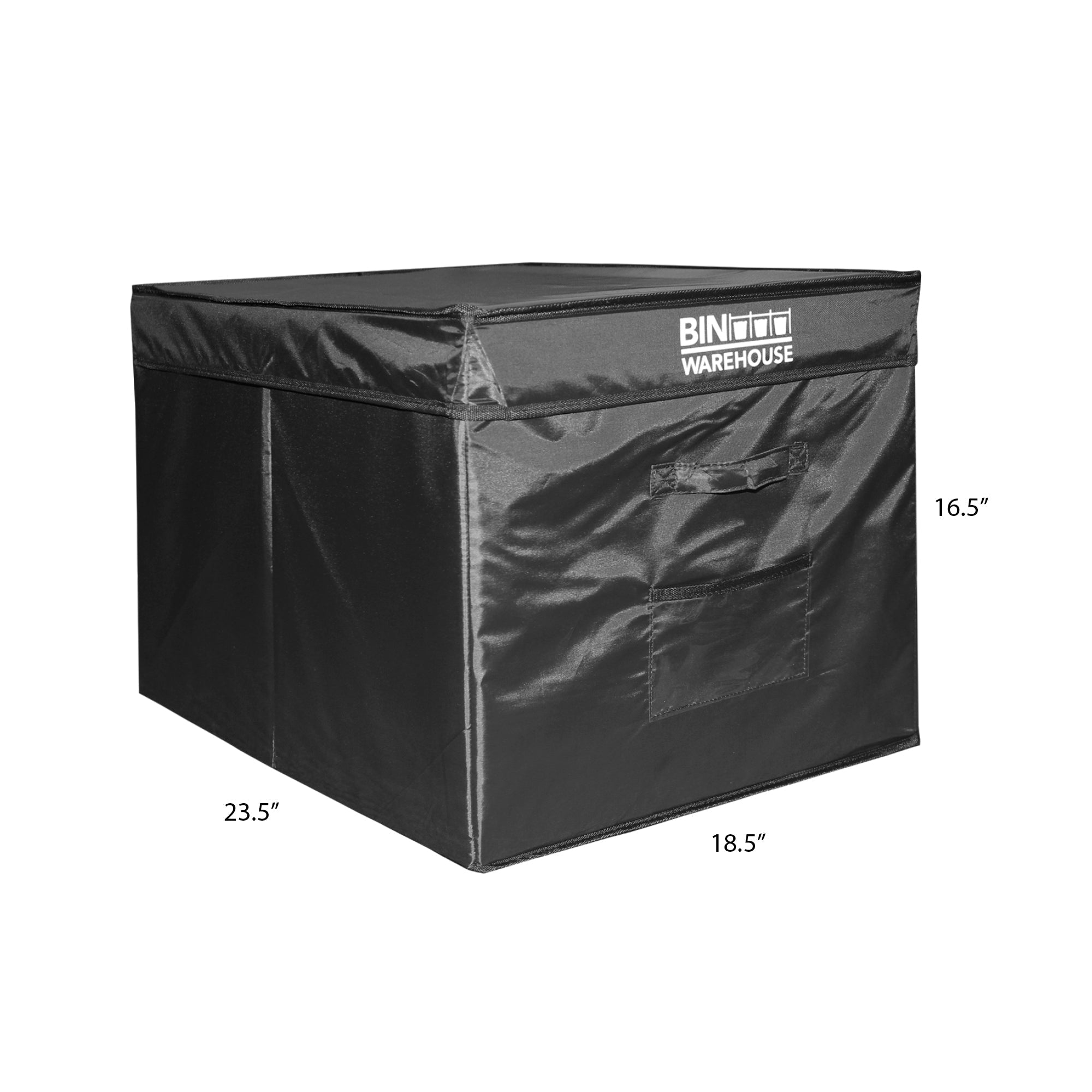 Bin Warehouse Fold A Tote Black 32 Gallon 4 Pack