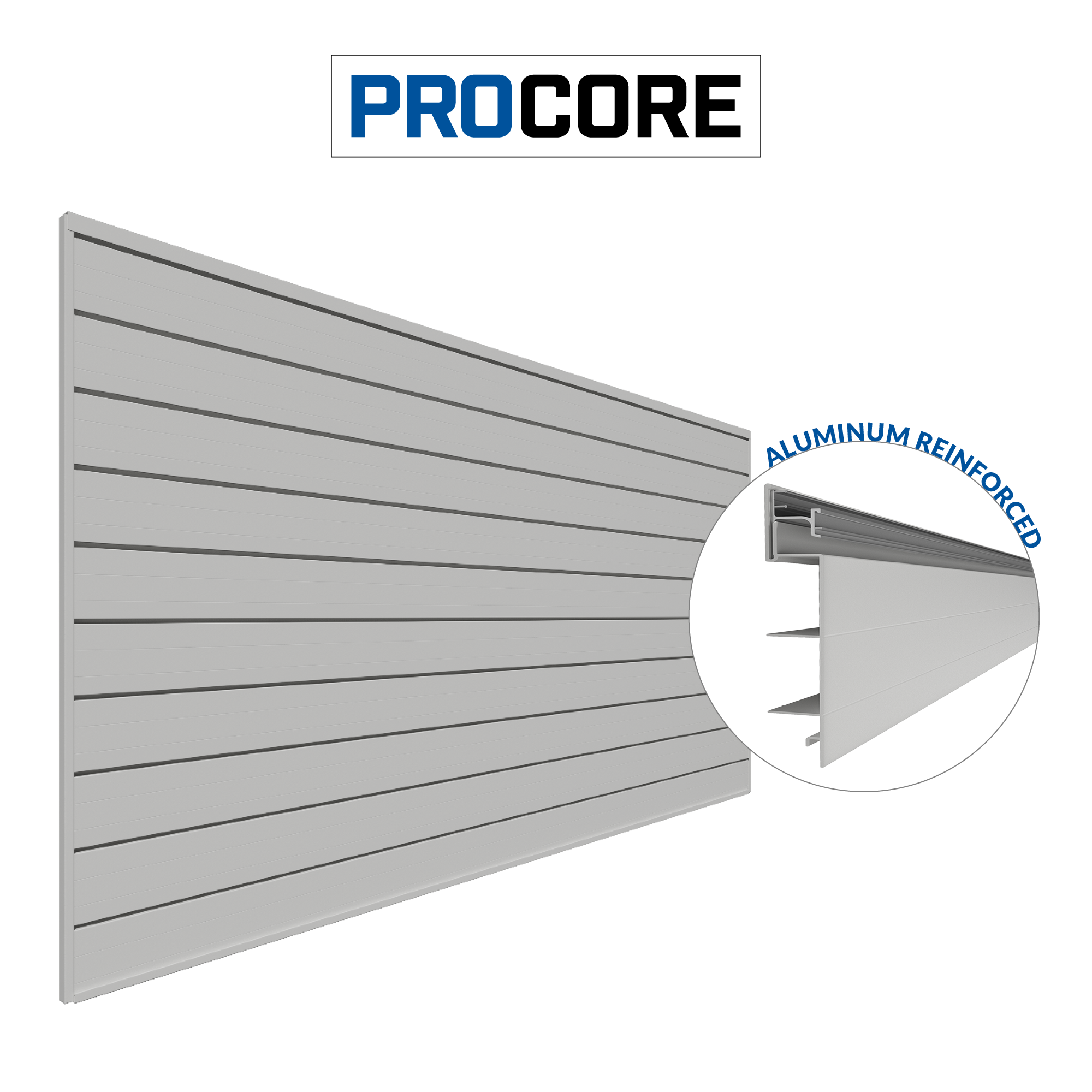 4 x 8ft. PROCORE PVC Slatwall – Gray