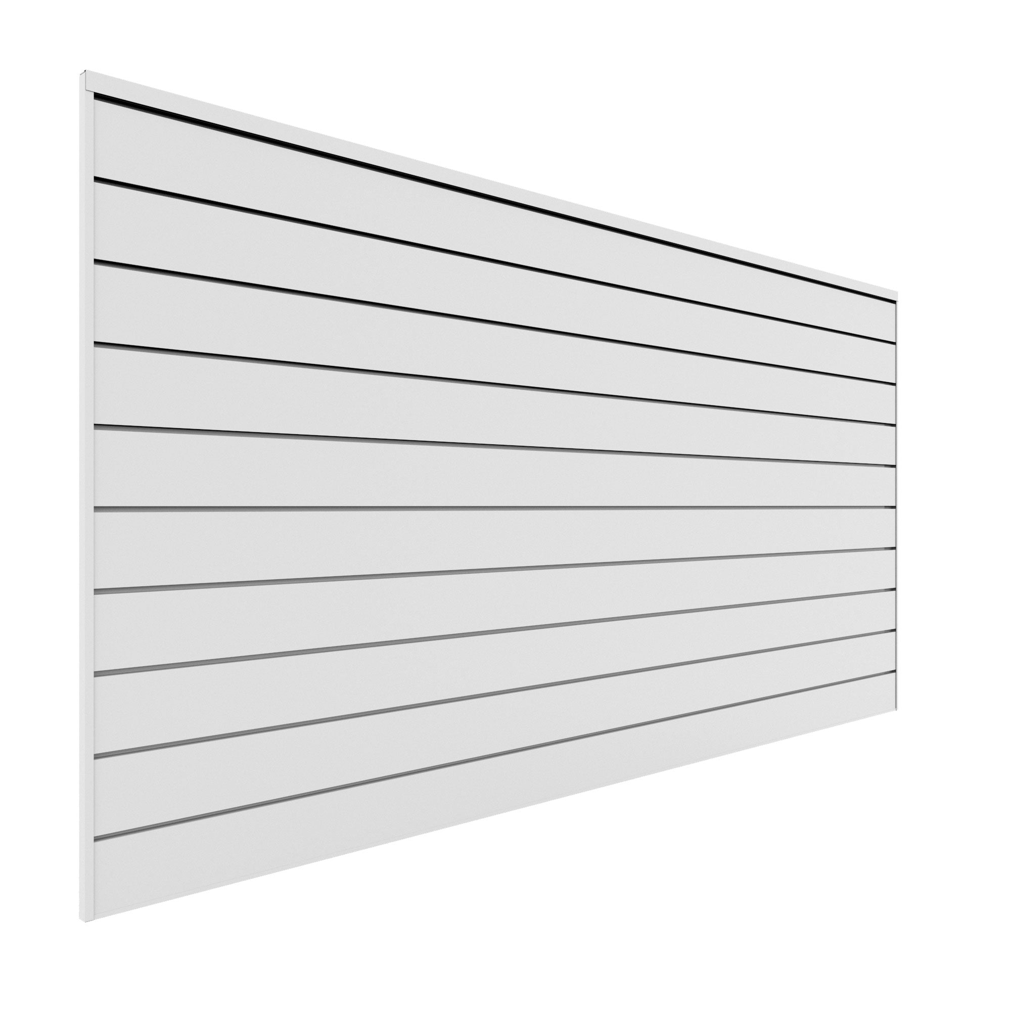 Best Slatwall garage storage system. Durable PVC. Strong Slatwall with a lifetime warranty. 4x8 ft Slatwall Section. White Slatwall. White Slat board . Perfect for garage tool storage. Garage wall organization.