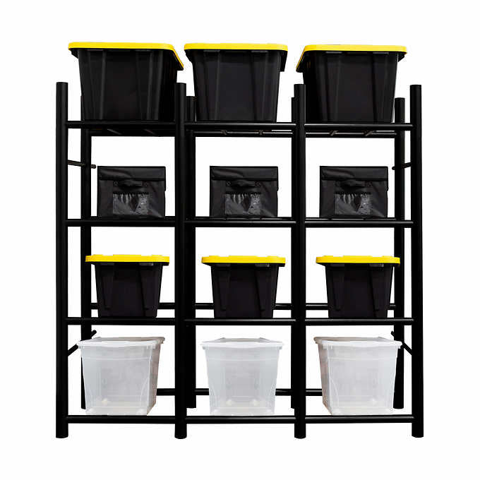 Bin Warehouse Heavy-Duty 12 tote Rack