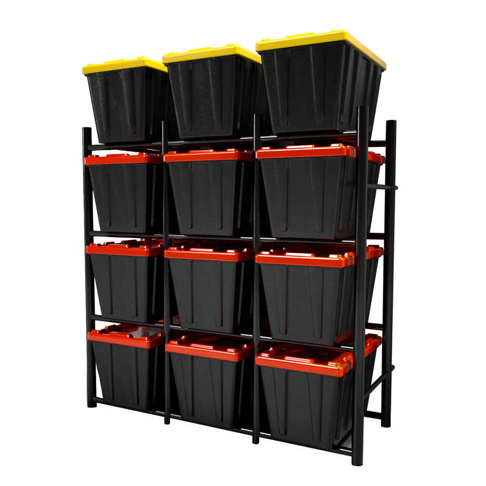 Bin Warehouse Heavy-Duty 12 tote Rack