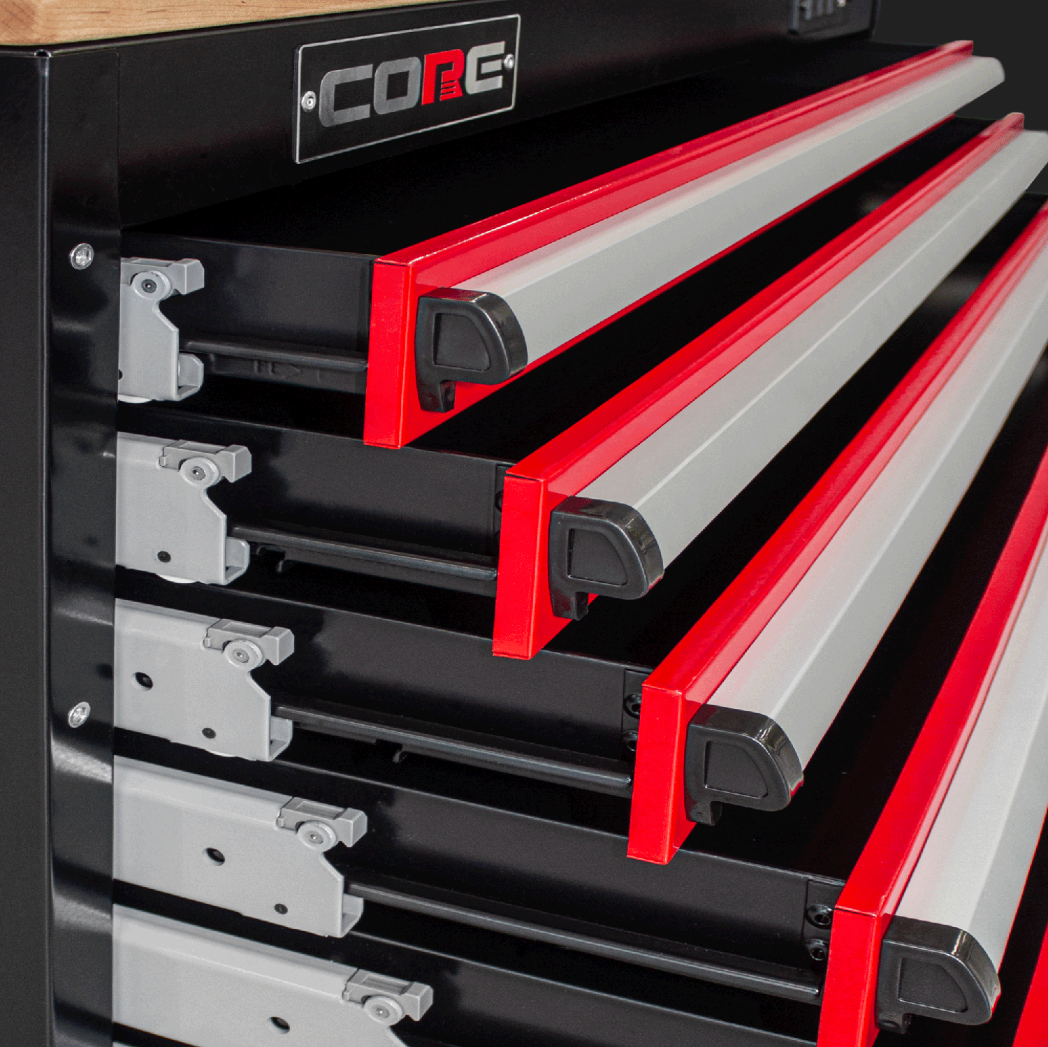 22 Series - Locker - Black Handles - Foot Casters