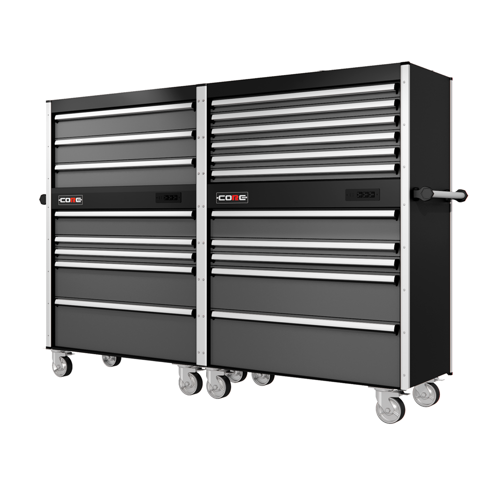 88 Series - 19 Drawers - Silver Handles - Traditional Casters