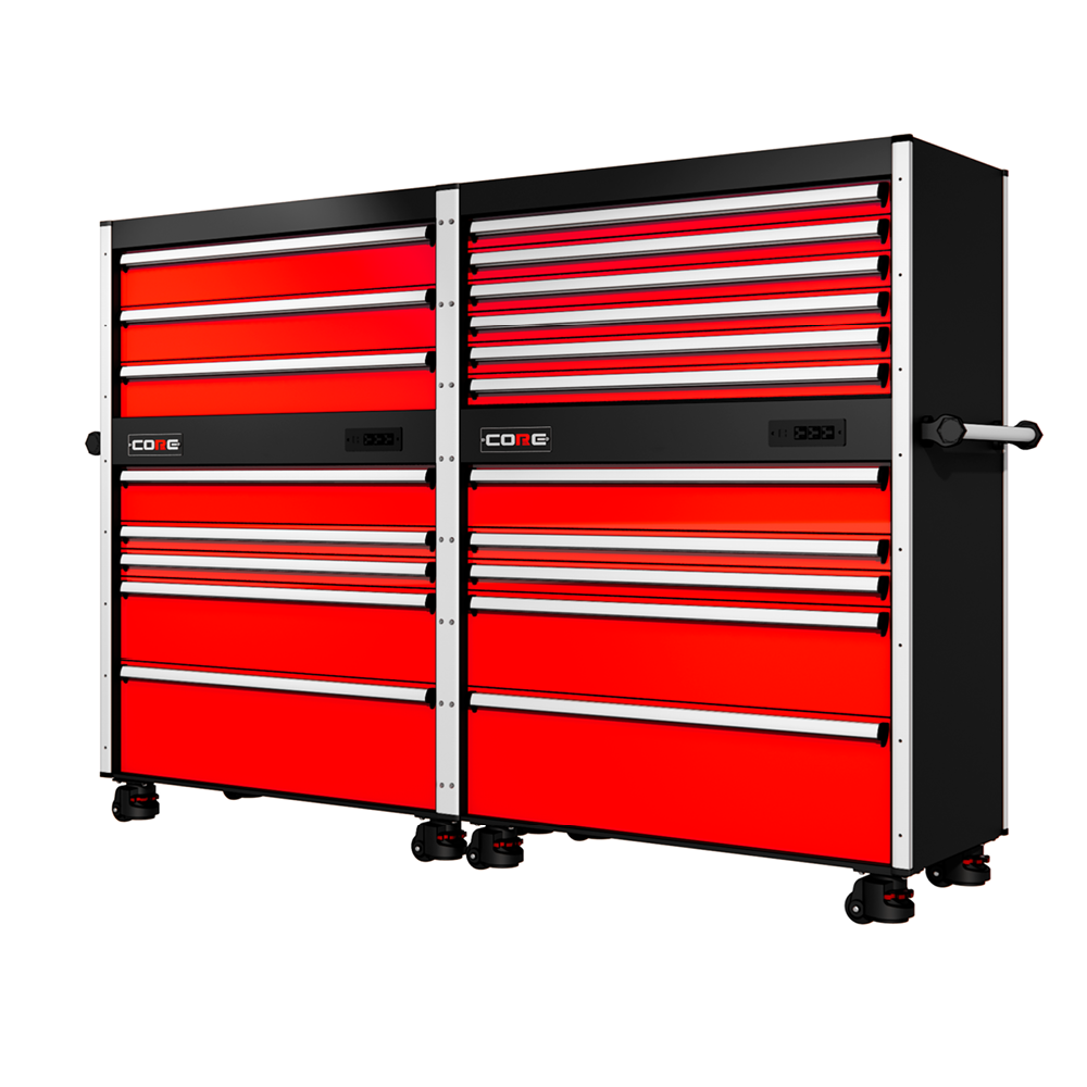 88 Series - 19 Drawers - Silver Handles - Foot Casters
