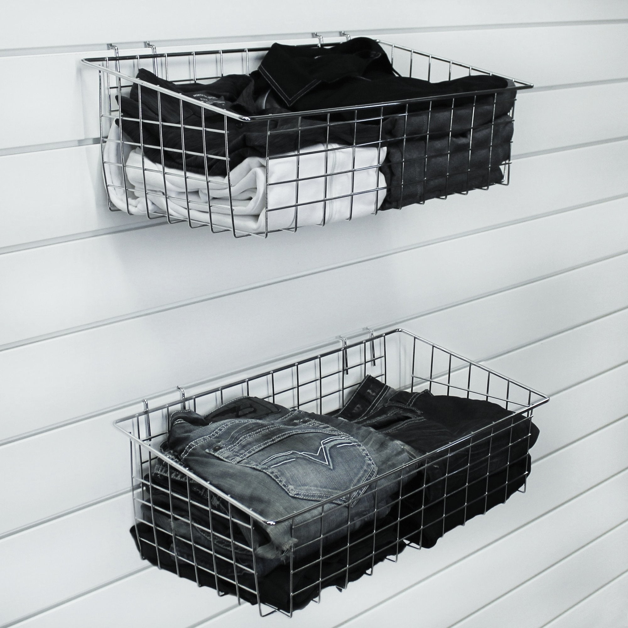 Chrome Basket 24 x 12.5 x 8 in. – 2 pack