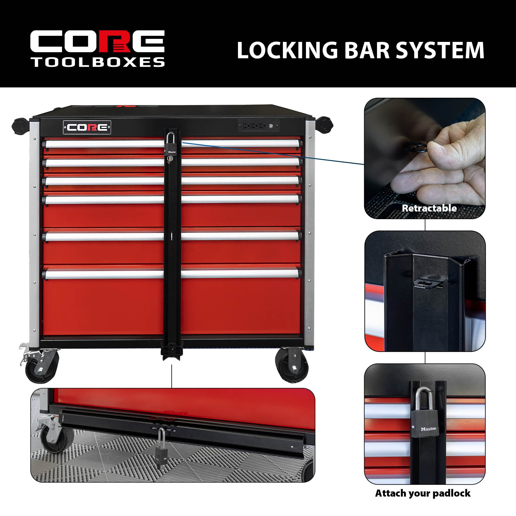 22 Series - 5 Drawers - Silver Handles - Traditional Casters