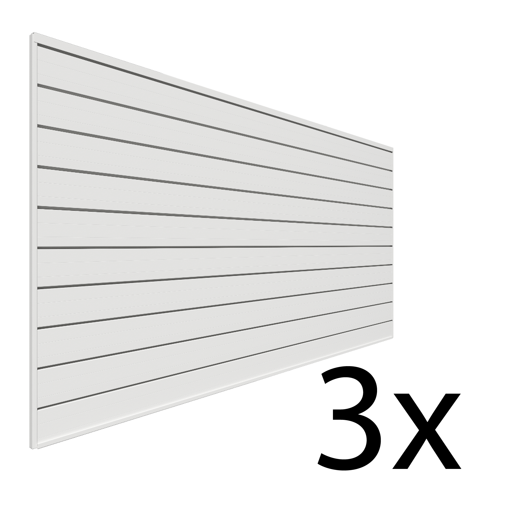 4 ft. x 8 ft. PVC Slatwall – 3 pack 96 sq ft