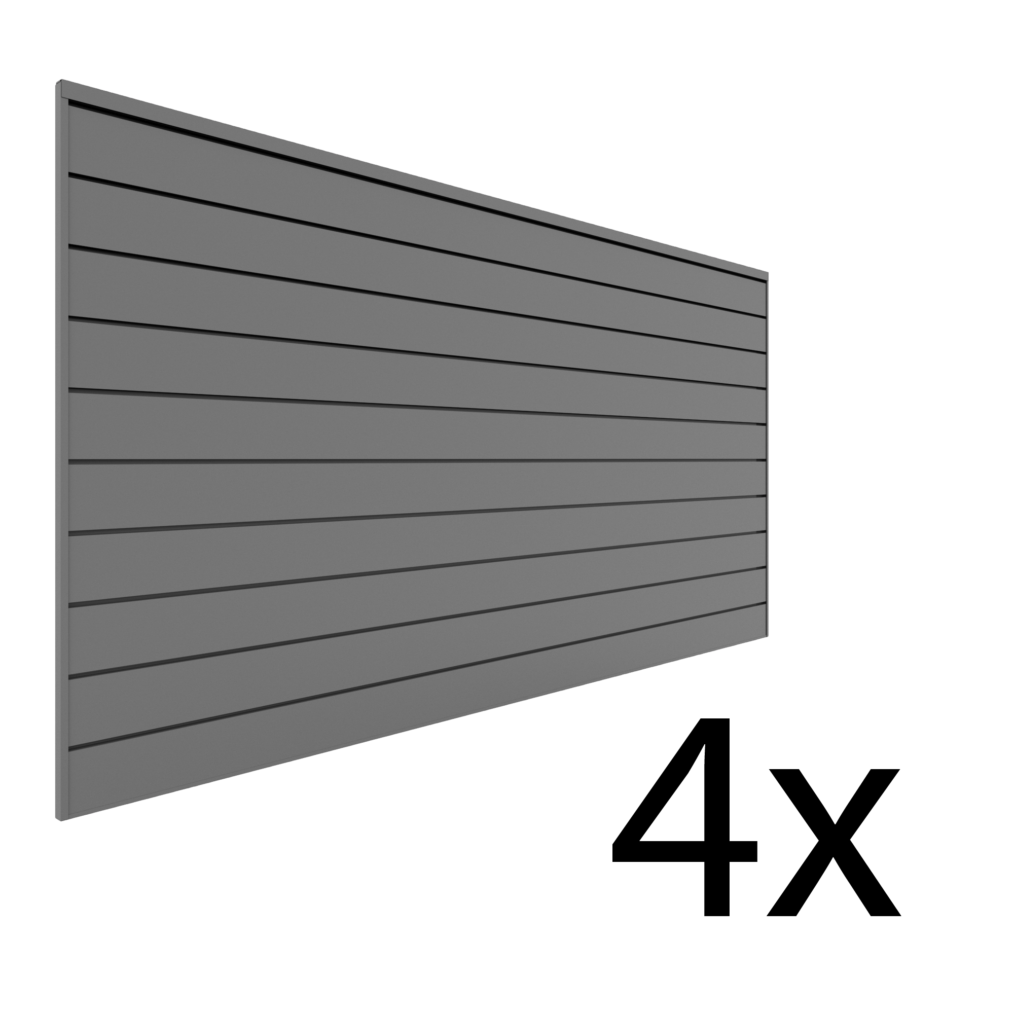 4 ft. x 8 ft. PVC Slatwall - 4 pack 128 sq ft