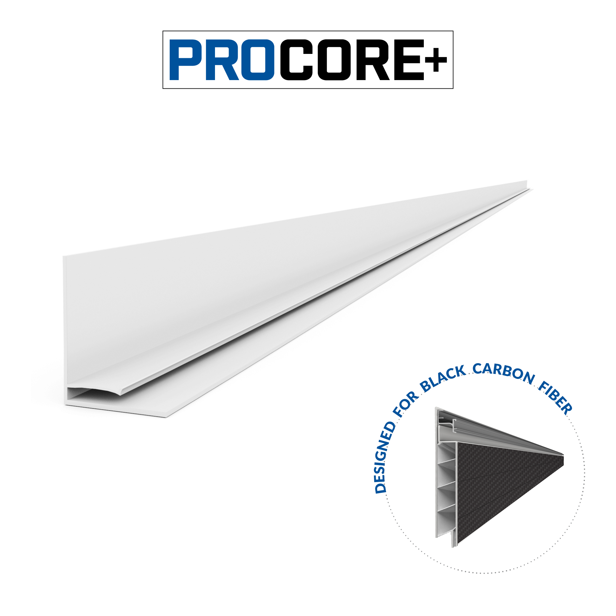 8 ft. PROCORE+ Black carbon fiber  PVC Top Trim Pack