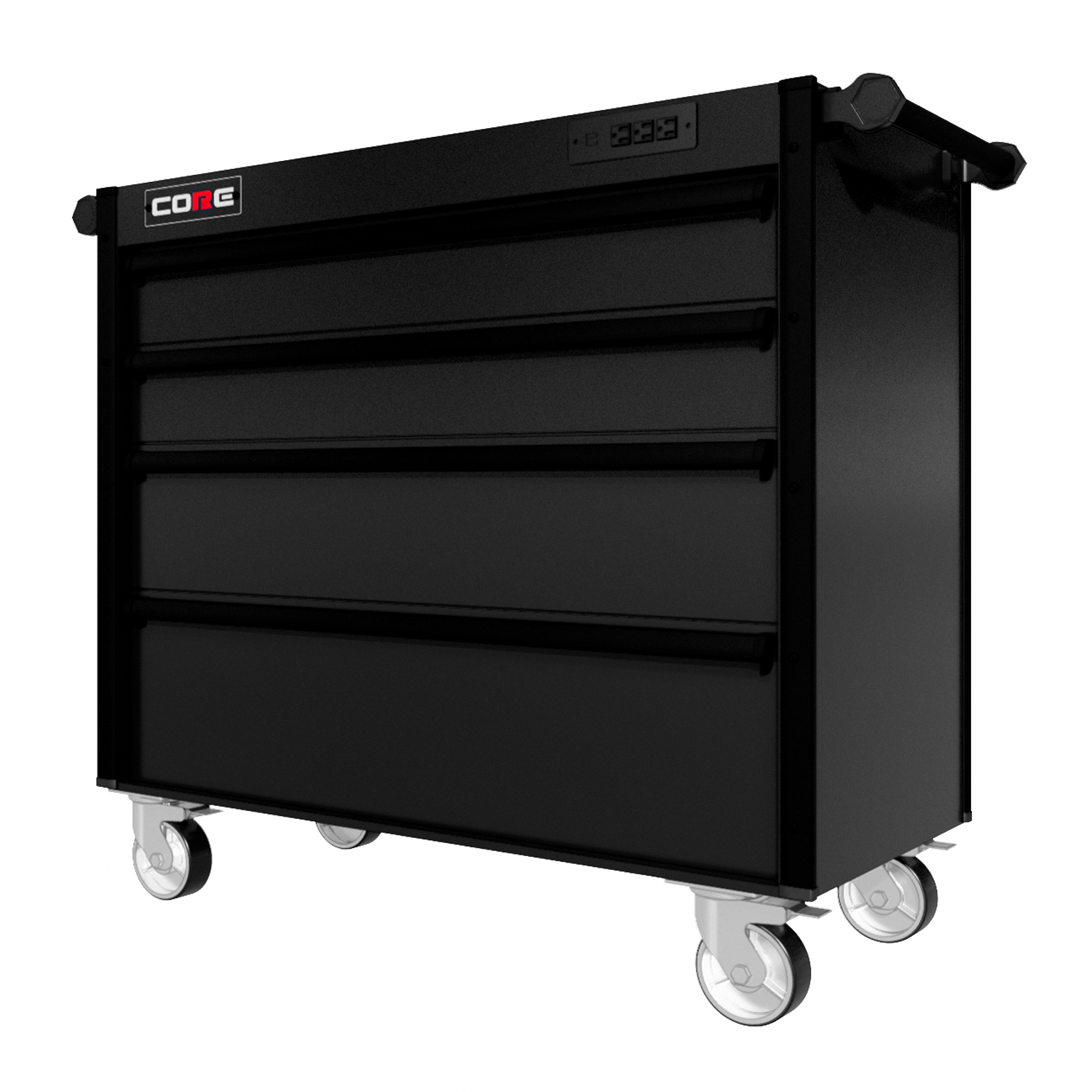 44 Series - 5 Drawers - Black Handles - Traditional Casters