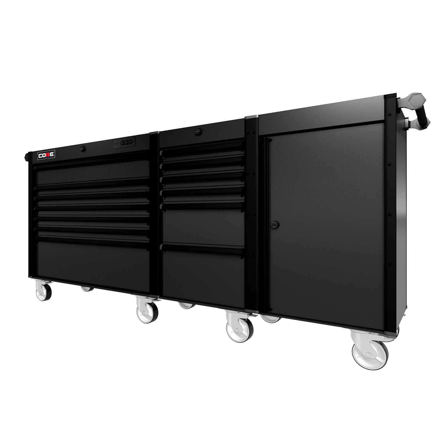 88 Series - 13 Drawers - Black Handles - Traditional Casters