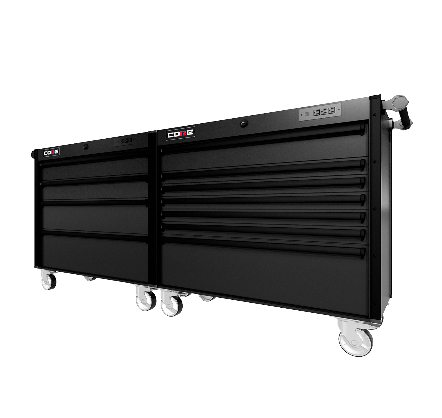 88 Series - 11 Drawers - Black Handles - Traditional Casters