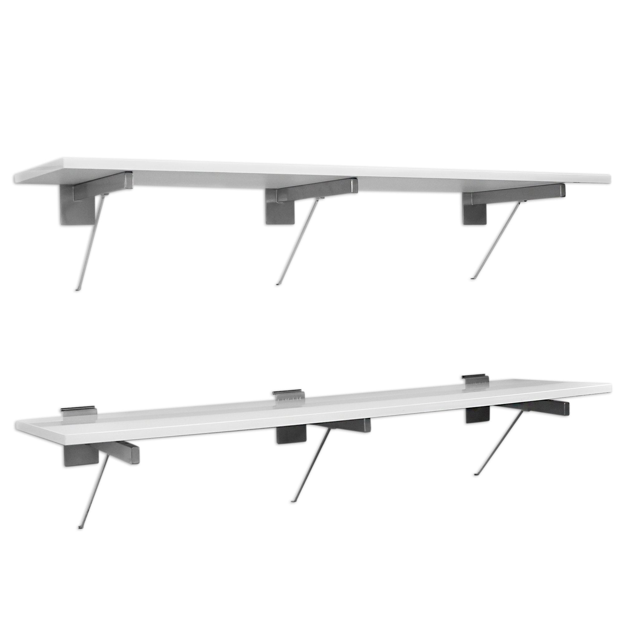 48 in. White Shelf – 2 pack