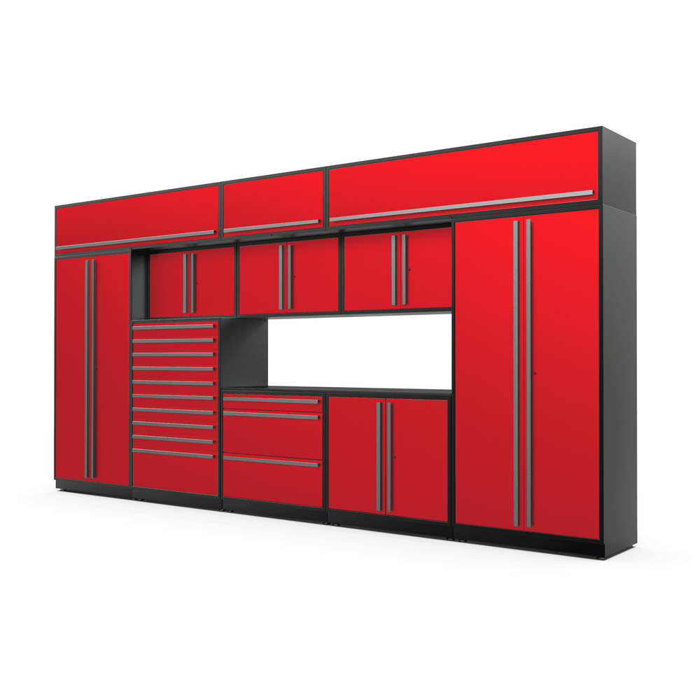 FusionPlus 16 ft set – TOOL – Overheads – Red with Powder Coated Top