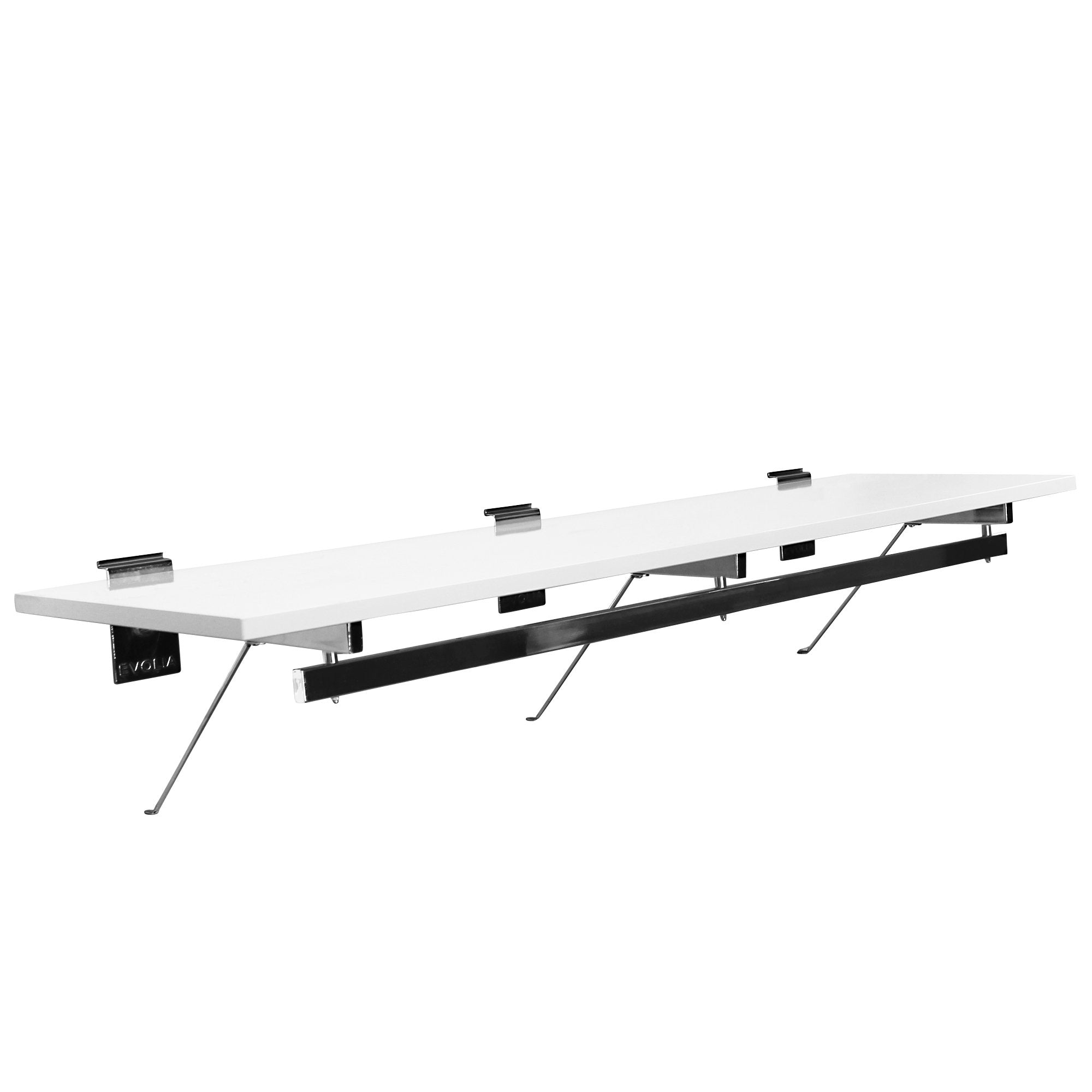 48 in. Shelf with hang rail