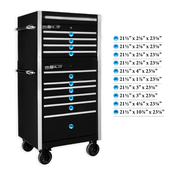 MCS 30" Rolling tool chest combo  - Black