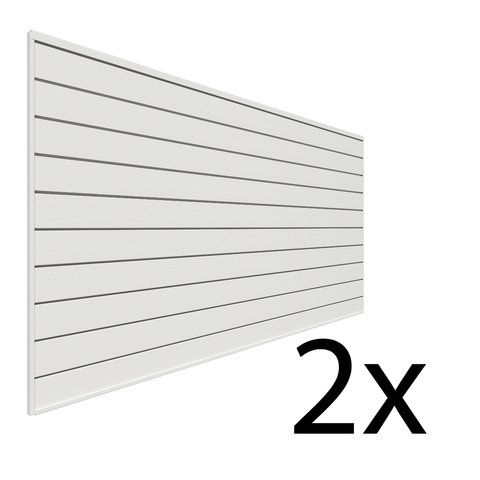 8 ft. x 4 ft. PVC Slatwall – 2 pack 64 sq ft