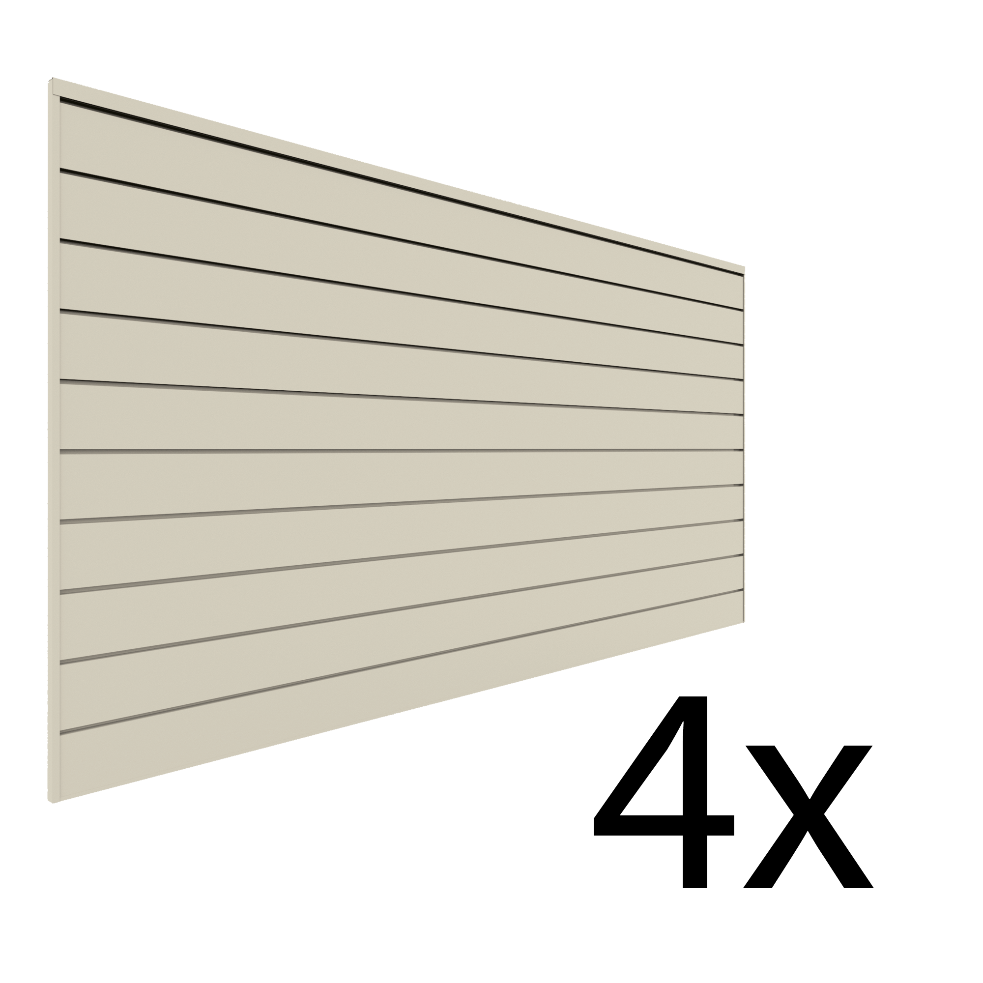 4 ft. x 8 ft. PVC Slatwall - 4 pack 128 sq ft