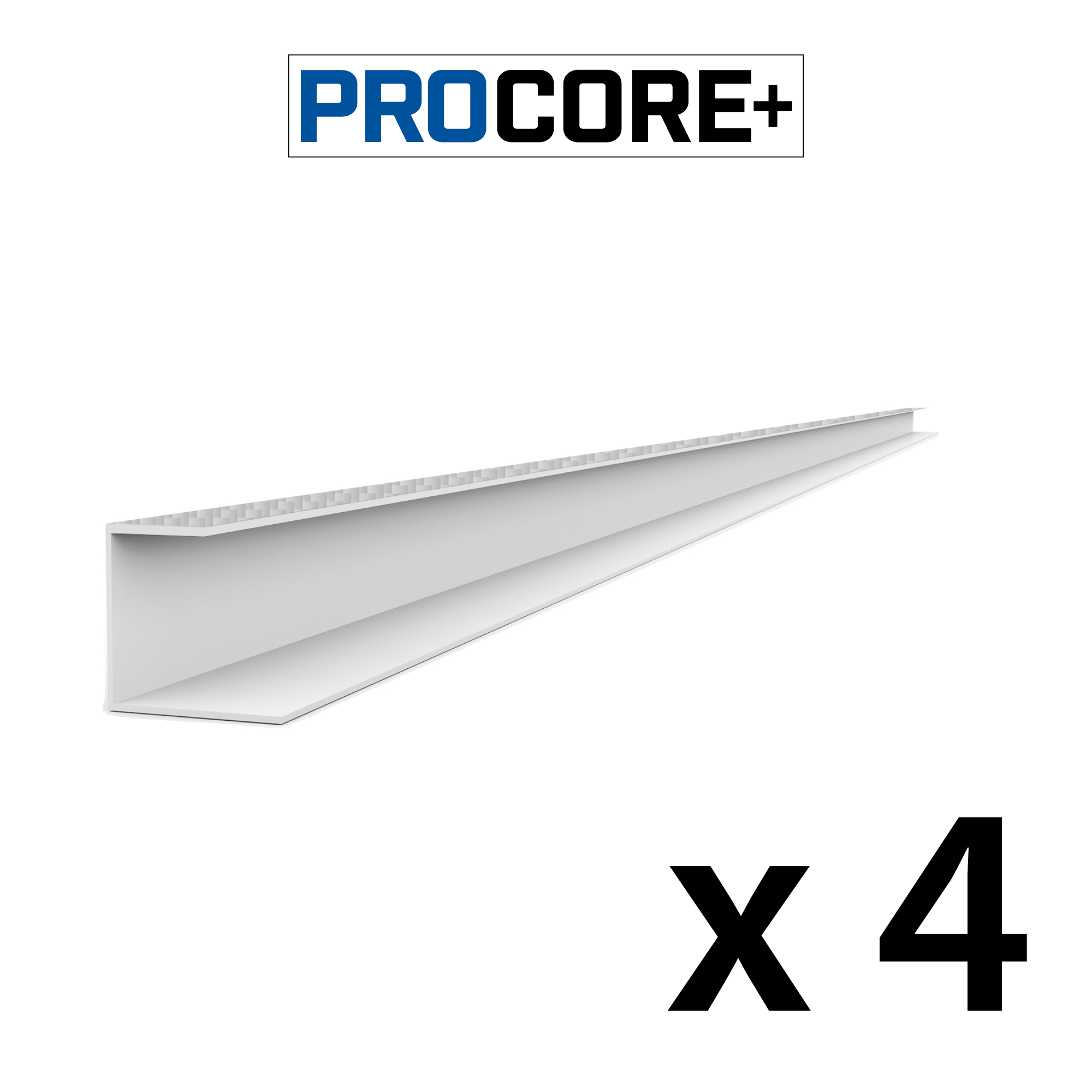 8 ft. PROCORE+ Silver carbon fiber PVC Side Trim Pack