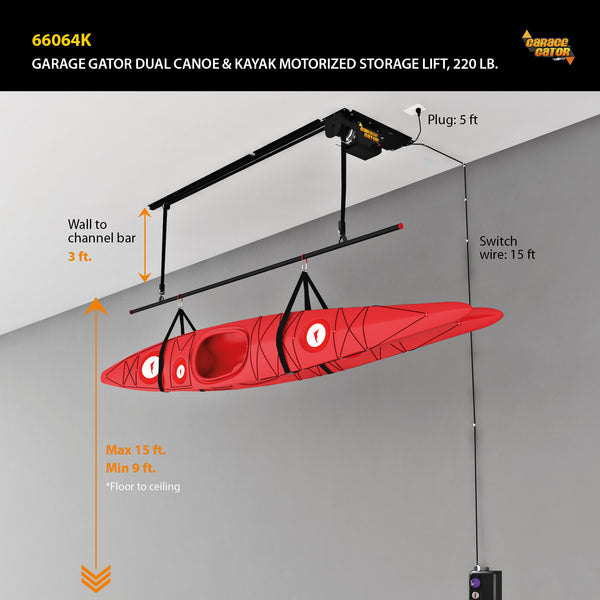 Garage Gator Dual Canoe & Kayak 220 lb Lift Kit